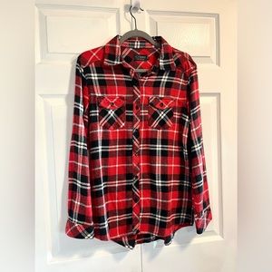Red Plaid Flannel Button Down